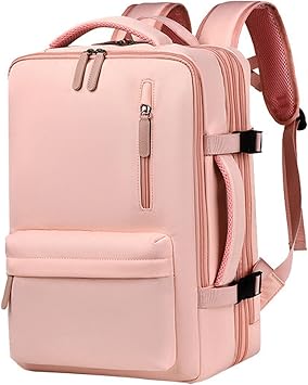 FANDARE Expandable Business Casual Backpack with USB Charging Port Women Business Backpack 180 Full Opening Travel Airline Approved Carry On Bags Gym Bag Men Daypacks College Travel Essentials