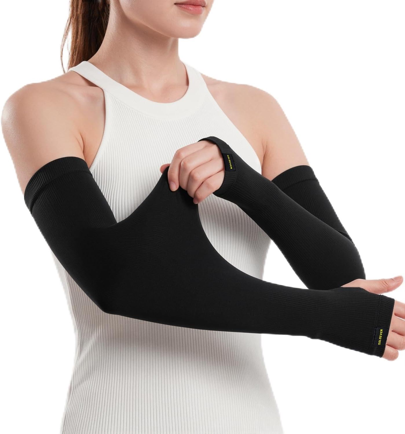 Sun Arm Sleeves Cooling UV Sun Protection Sport Compression for Women