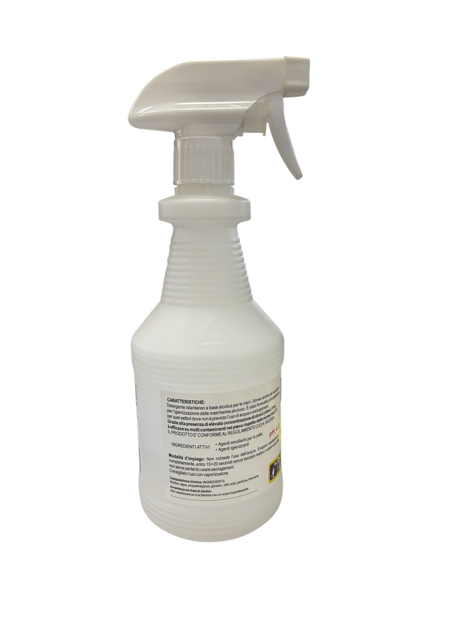 MANO SAN Detergente Igienizzante, Base Alcolica 70%+, Per Mani e Superfici, Spray Istantaneo, Per Tessuti e Mascherine, Formula 100% sicura