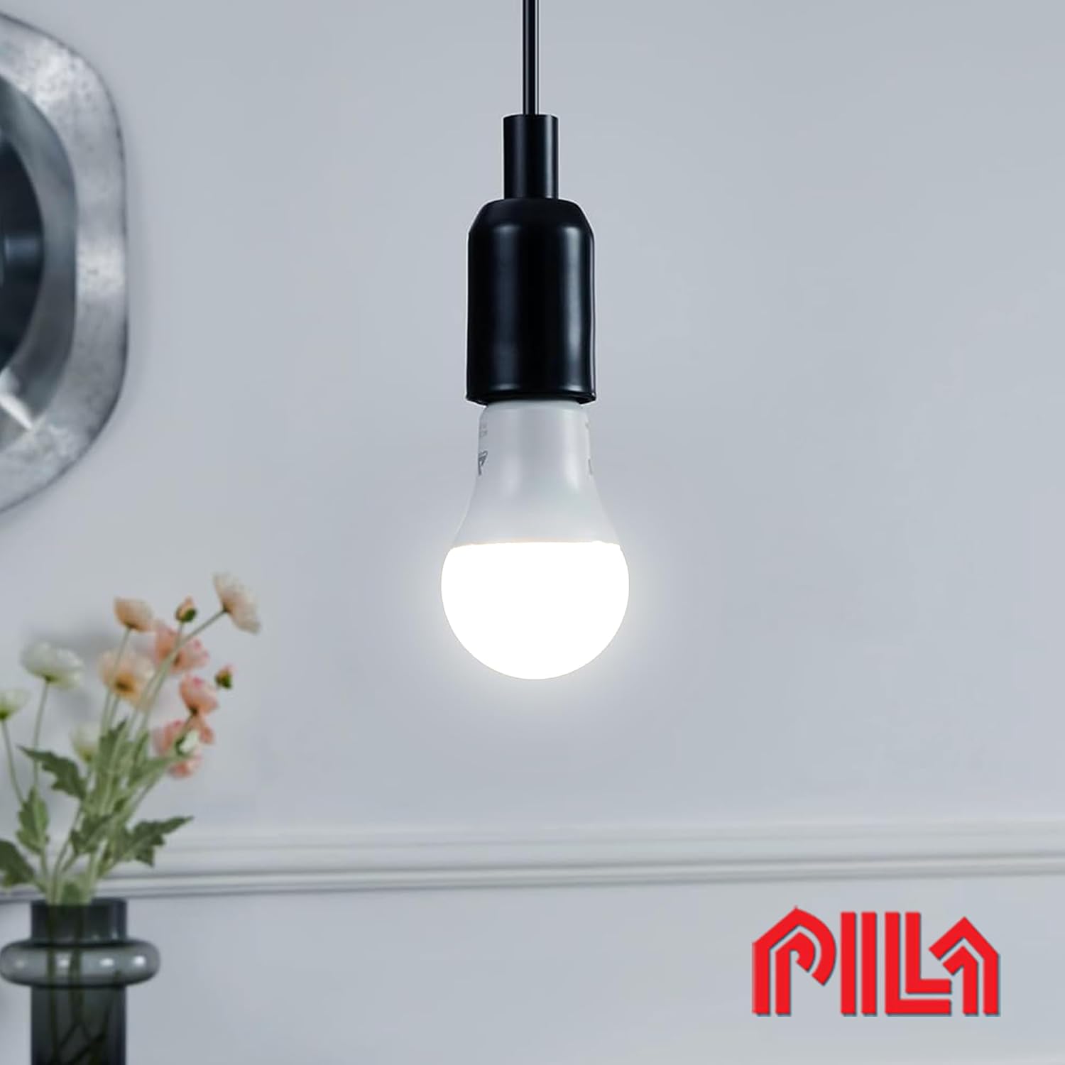 PILA Pack of 6 LED Bulbs Fat Base (E27) 8W (= 60W Incandescent Bulb) 806 Lumens Non-Dimmable Neutral White Light (4000K) CRI80 15,000 Hours Life 60 W Neutral White