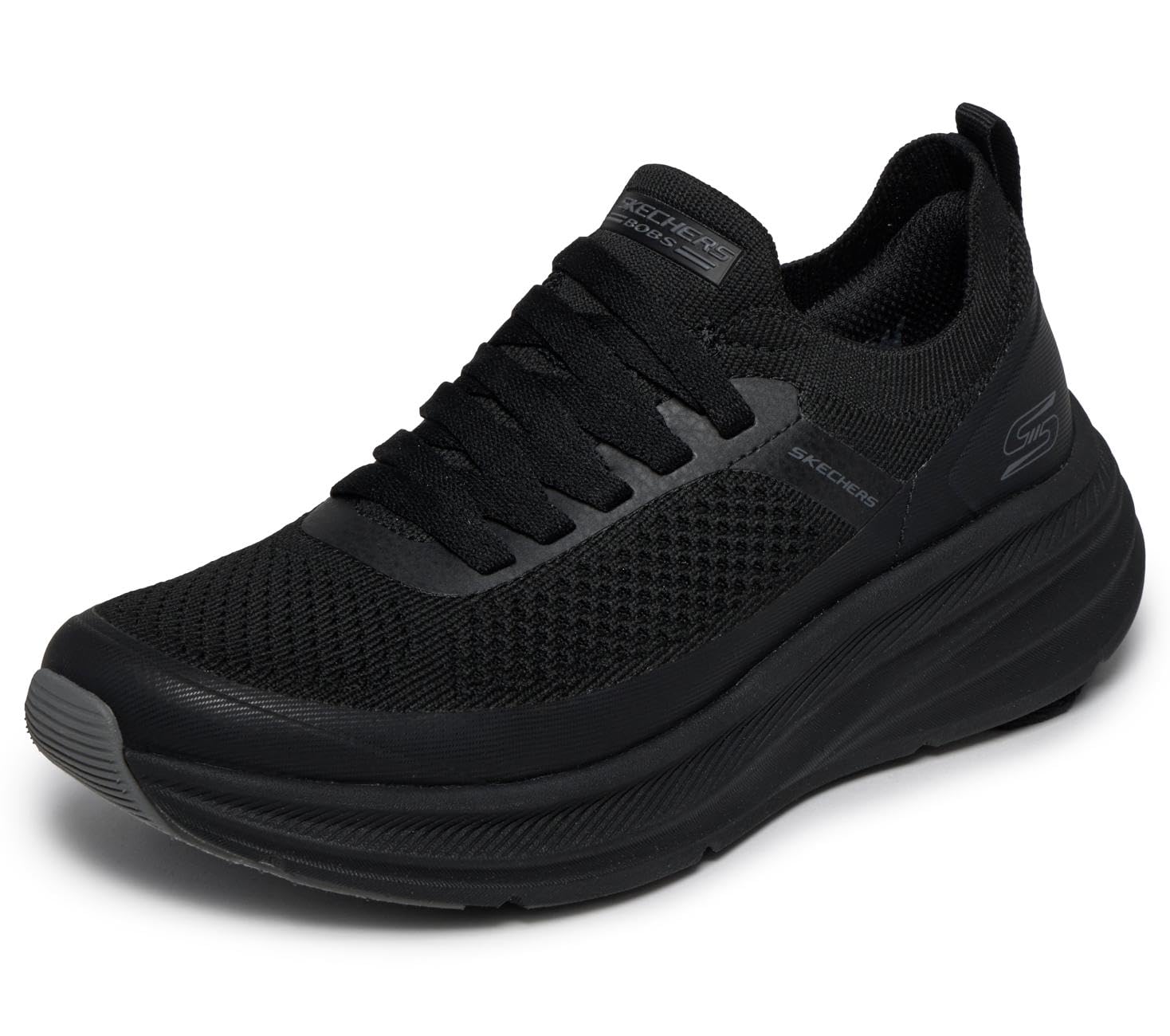 Skechers Women's Bobs Skillz Too Vital Trainers, Black Synthetic/Textile, 6.5 UK