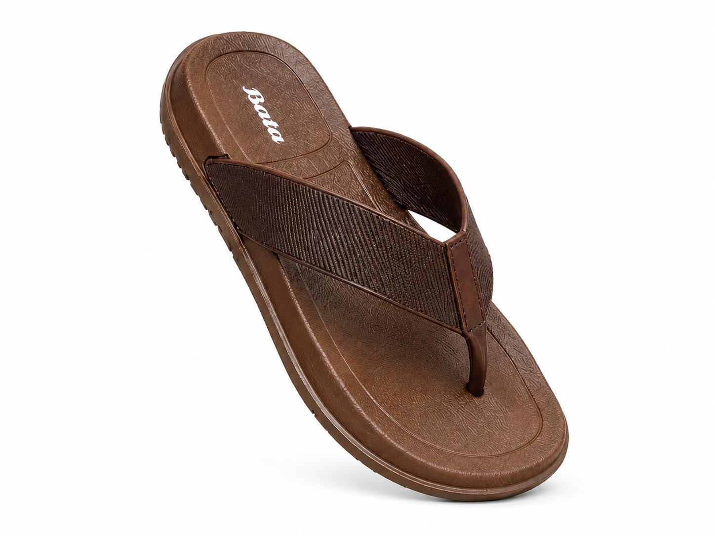 bata Men's Slipper Flip Flops with Cushioned Footbed (Brown, UK Footwear Size System, Adult, Men, Numeric, Medium, 6)-picture-12