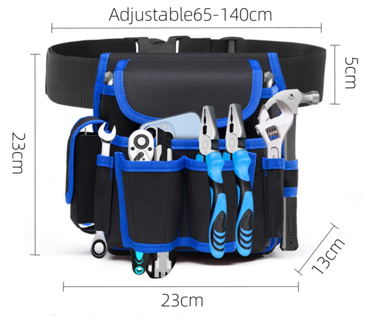 BAIGIO Marsupio Porta Attrezzi In Tela Oxford - Leggero E Pratico Per Professionisti