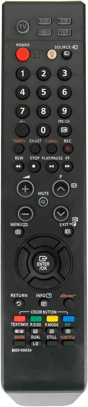 VINABTY BN59-00603A Remote Control Replacement for Samsung Smart TV LE40N87 LE-40N87 LE40R88BD LE-40R88BD LE46M86BD LE-46M86BD LE37M86