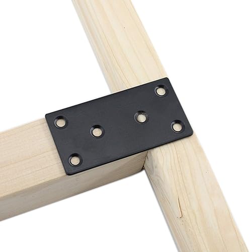 Miniatura 4 de Paquete de 10 soportes rectos planos de acero inoxidable, placa de soporte de metal de fijación para muebles, madera, estantes, gabinete con