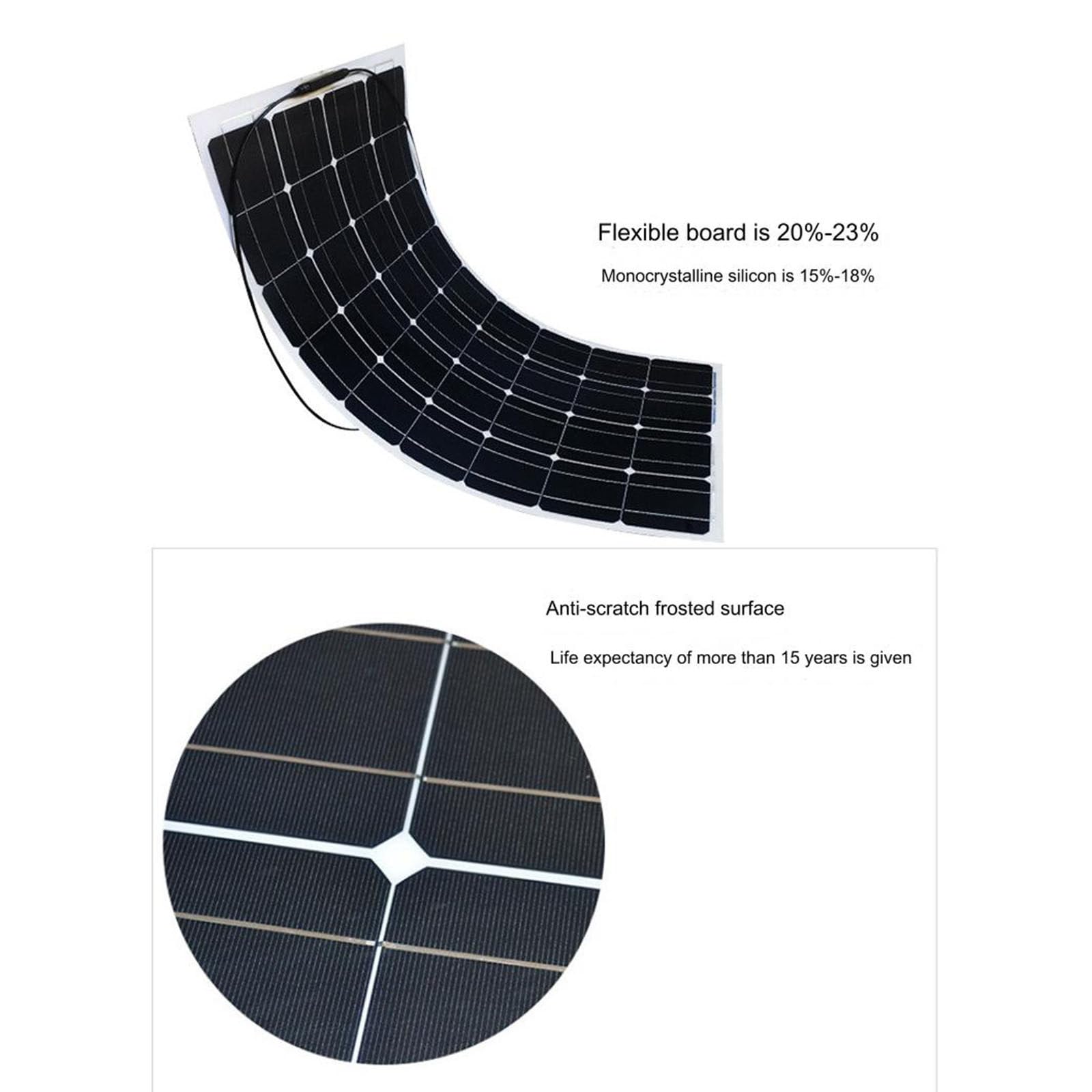 Elastyczny Panel słoneczny Monokrystaliczny krzem 100W Panel fotowoltaiczny do wytwarzania energii Hurtownie na dach samochodowy Panel słoneczny Ładowanie 12V,100W