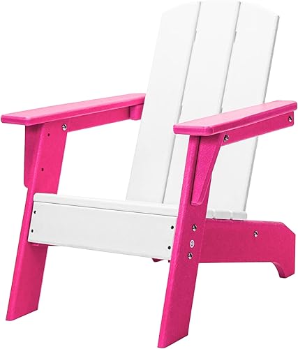 RESINTEAK - Silla Adirondack para niños, sillas de plástico para jugar en interiores y exteriores, juego cómodo para fogata, fogata, patio y