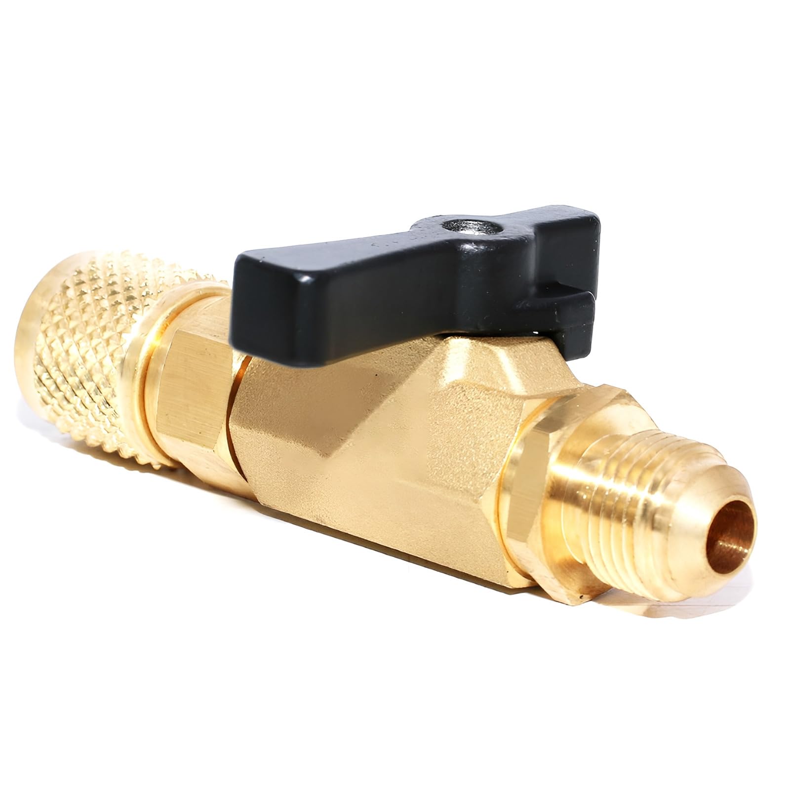 Tsynapter Multicolor 3 / 8Inch Straight Refrigerating Ball Valves For Refrigerating Charging Air Conditioning Shut Off Valves Adapter Enduring Air Conditioning Shut Off Adapter