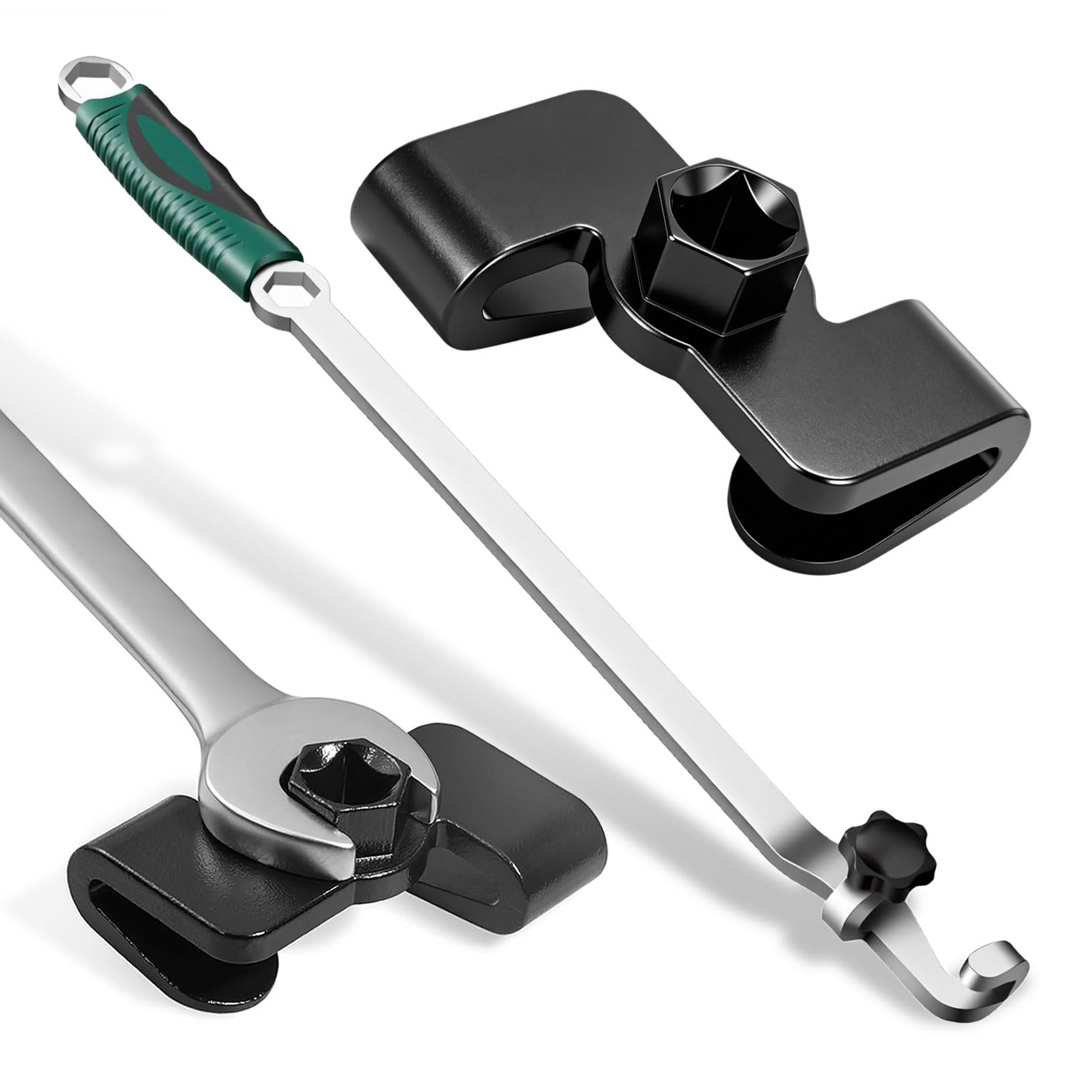Prolongateur de Clé de 40 cm avec Adaptateur de 1/2 Pouce, compatible avec Clés à Double Fonction/à Bouche/à Cliquet pour Réparation Automobile, Maintenance d’Équipements, Bricolage Domestique