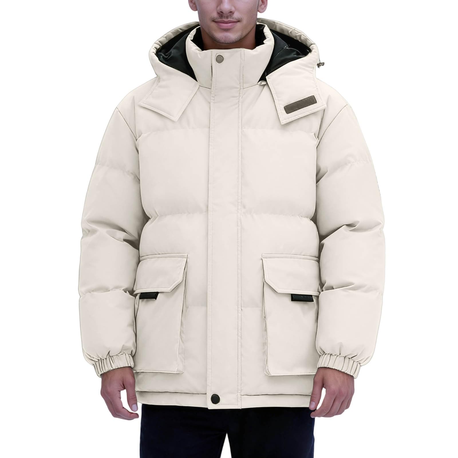 Sobretudo Homem Abrigo Hombre Gabardina Hombre Parka Abrigo Tres Cuartos Men Warm Fashionable Hooded Down Jacket Parkas Militares Parka Invierno Larga Negro Verde Chaqueta Abrigos De Paño Plumas Paño