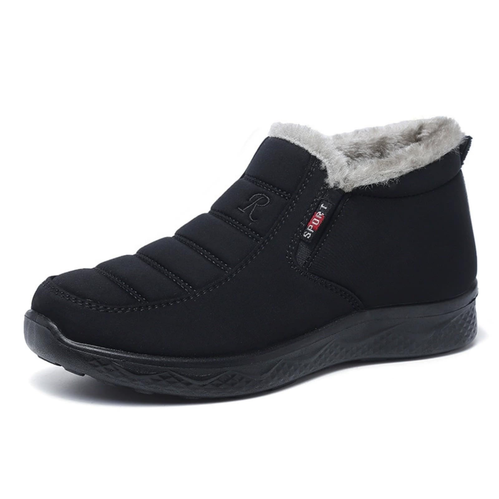 Women Snow Boots Winter Ankle Booties Warm Sheepskin-Lined Waterproof Slip On Orthopedic Shoes with Arch Support Comfortable Fuzzy