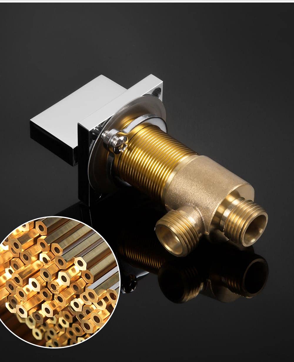 Rubinetto per vasca idromassaggio a cascata in ottone cromato 3 pezzi Set tre maniglie Rubinetto per acqua calda e fredda Vasca da bagno a 2 vie Miscelatore Miscelatore Rubinetto per bagno