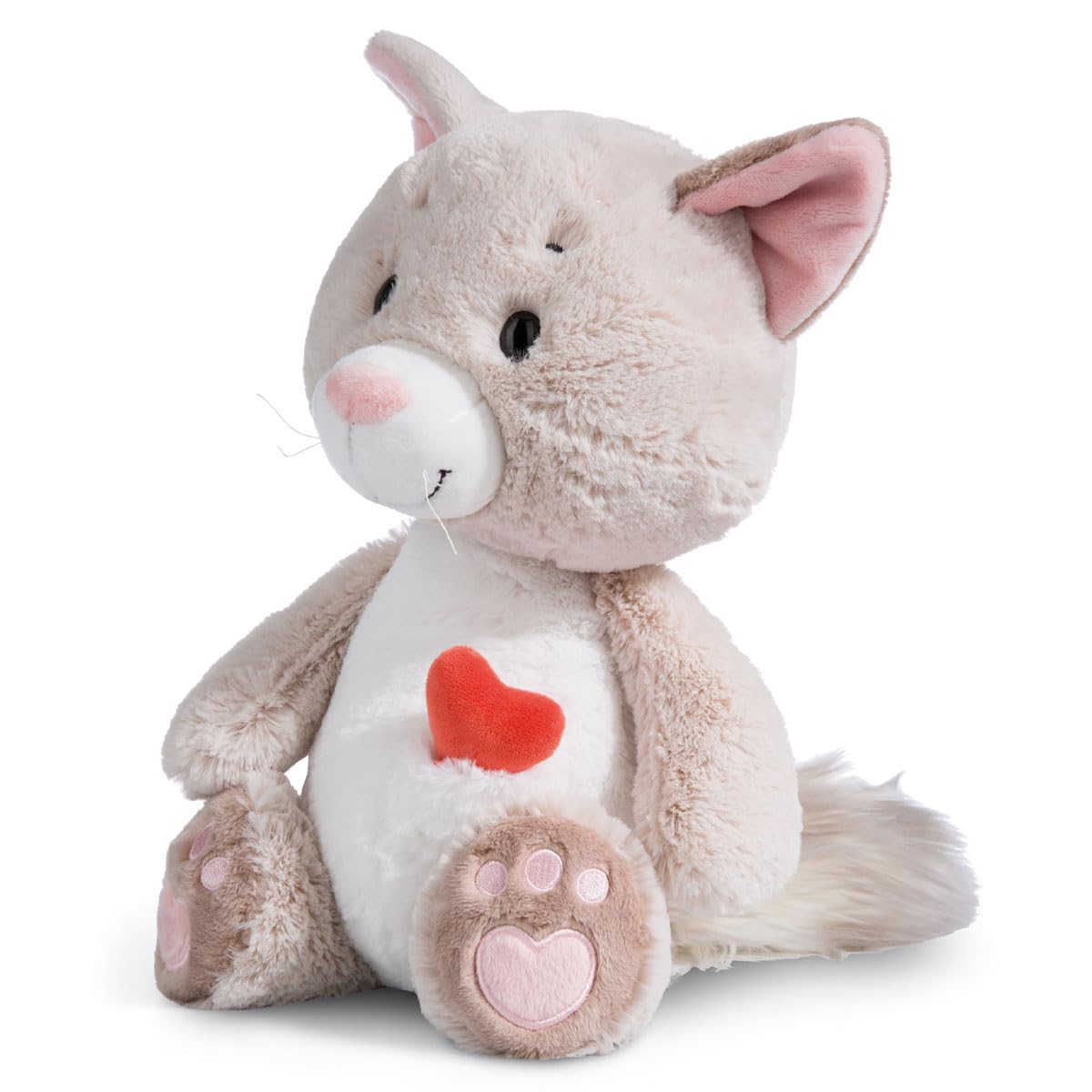 Nici 49407 Love cat Fluffy 25cm Dangling Gray-Sustainable Made Plush, Cute Soft Toy to Cuddle and Play with - Image 2