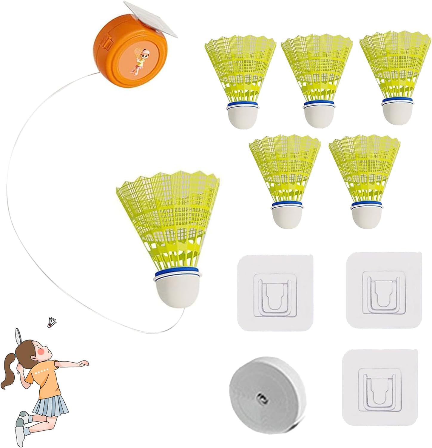 Proberos® Badminton Rebound Trainer Set, Adjustable Indoor Training Device, Kid outdoor leisure toy, Badminton learning device for Kid, Family Parent-Child Interactive Sports Toys (B0CS2ZHB52) Amazon Price History, Amazon Price Tracker