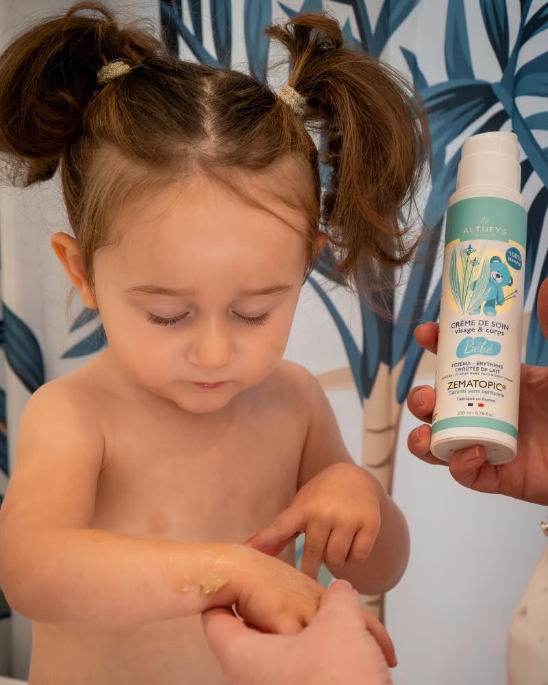 Zematopic | Crème Bébé Eczéma | Apaise, Protège et Répare les Fesses de Bébé | Élimine Croutes de Lait | Sans Parfum | Sans Cortisone | Fabriqué en France | 200ML