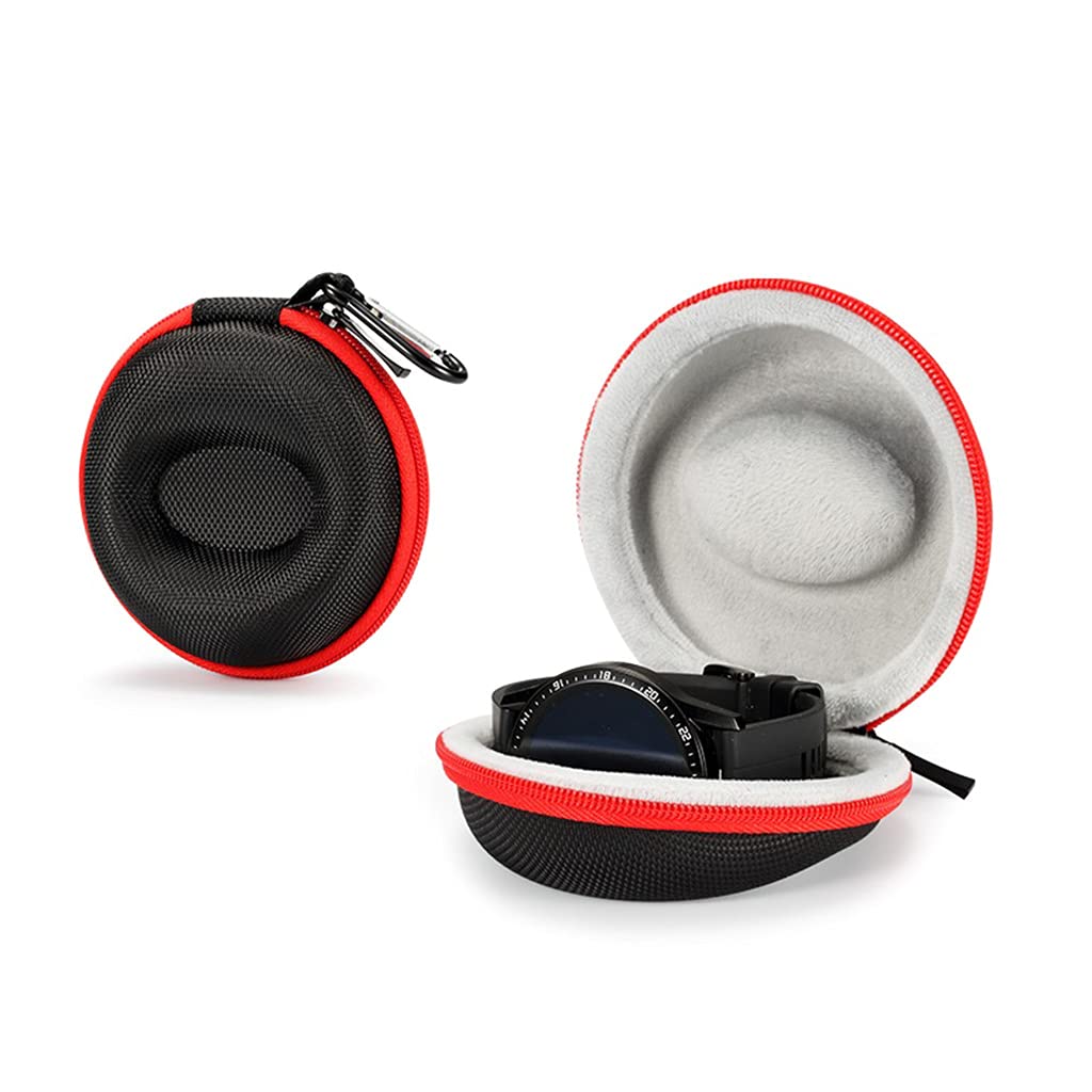 Zkhxhtg Zipper EVA Single Watch Box Portable Watch Holder Soft Interior Watch Container For Outdoor Travel Home Shop (Black)