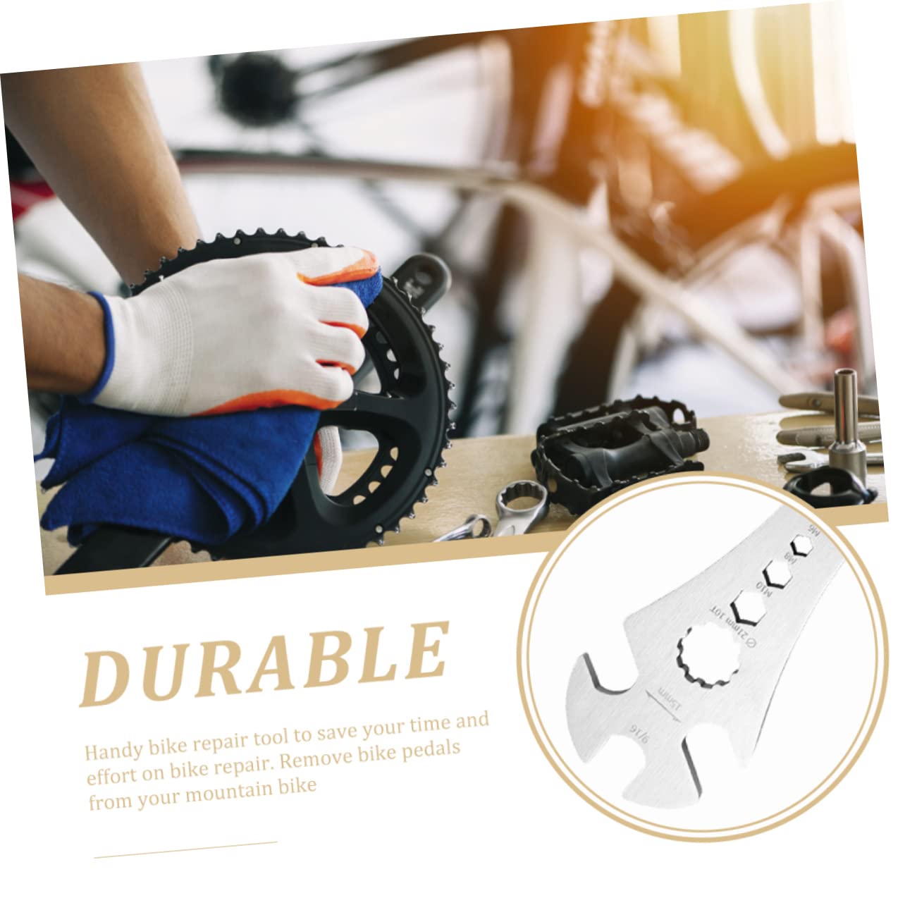 Toddmomy Bike Pedal Wrench Tool Multi-Function Dismantling and Mounting Tool for Easy Cycling Repairs Ergonomic Design for Comfort and Efficiency for All Types