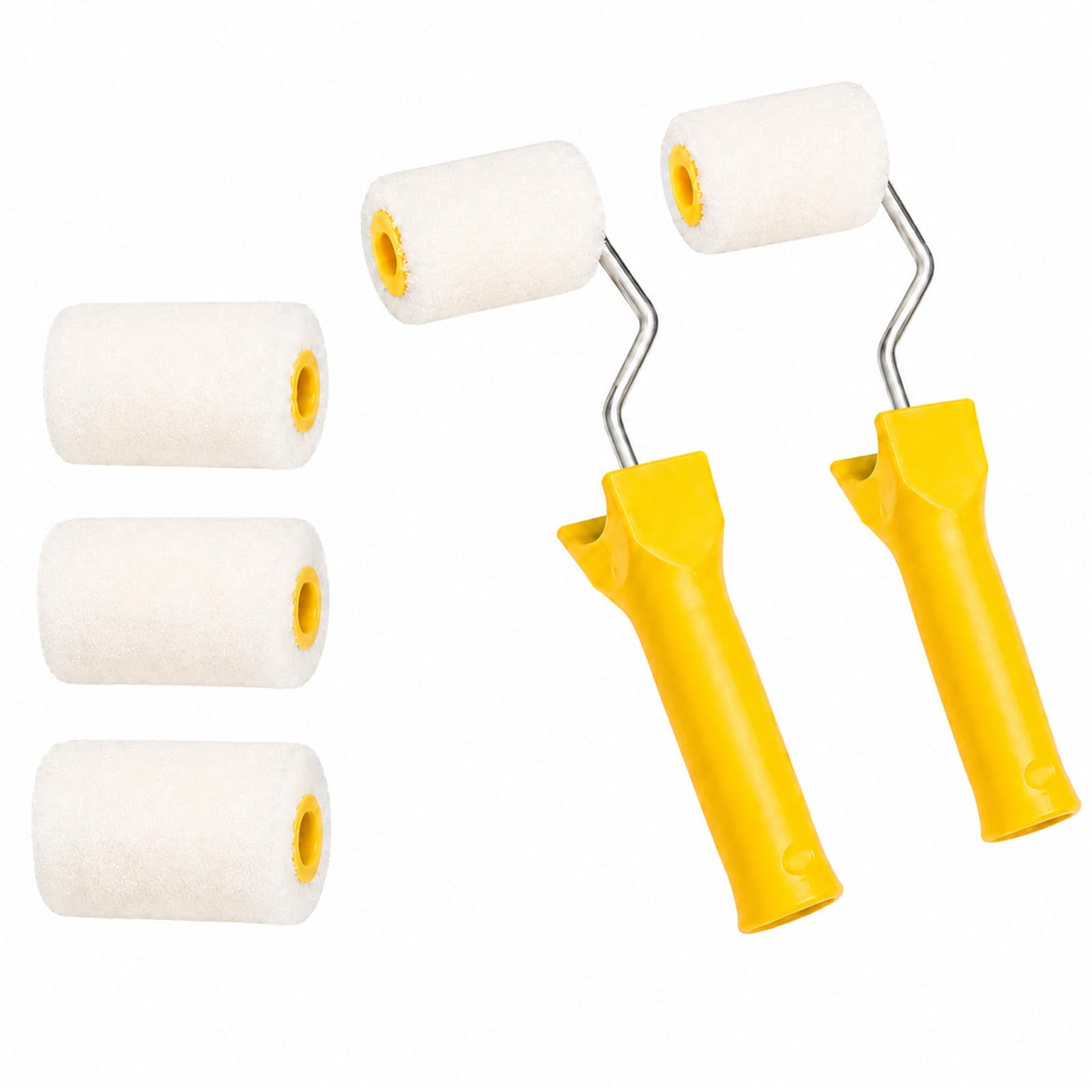 5Pcs Mini Paint Roller, Compact Rollers for Tight Spaces & Furniture