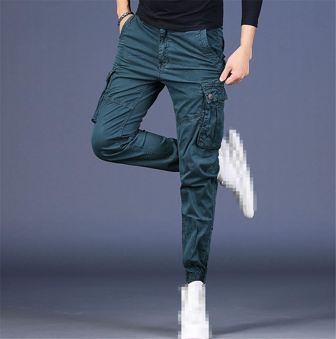 Vogrtcc Pantalones Cargo De Algodón para Hombre, Pantalones Tácticos Militares, Pantalones Informales con Múltiples Bolsillos, Pantalones Pitillo