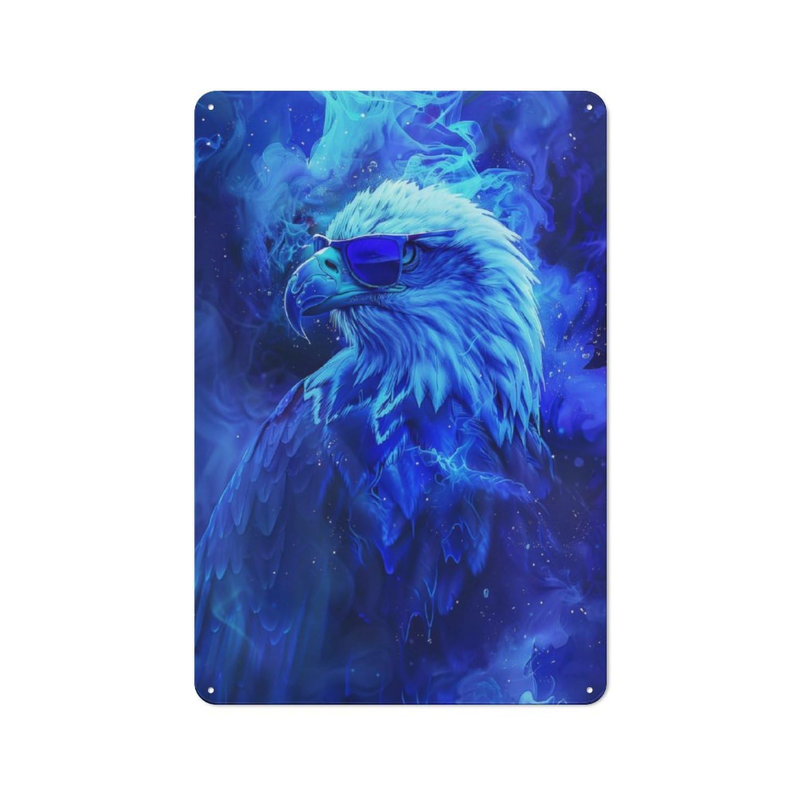 Junmoney Eagle In Colorful Paint 30X20cm Retro Metal Sign With For Café Or Restaurant, For Collectors Decorating Cafés And Restaurants