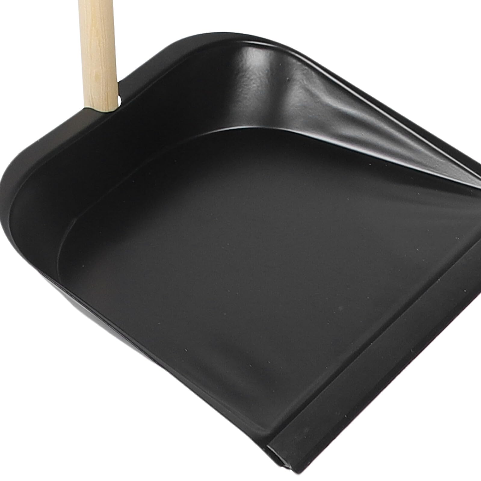 Escoba y Recogedor Doméstico de Madera con Cerdas Flexibles para Limpieza Ligera Suelos de Madera Baldosa para Uso Oficina y Hogar