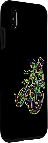 Vista 15 de iPhone 12 mini Motocross Line Art Hand Freehand Line Drawing Case
