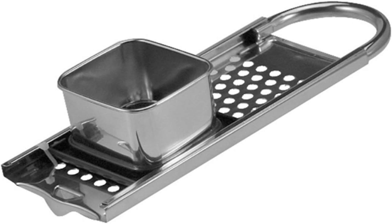 GOURMEX Stainless Steel Spaetzle Maker | Premium Grade Noodle Maker With Handle for Perfect Sized Spaetzle Dumplings | Fits Over Pots and Pans | Dishwasher Safe