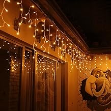 OBEV 8 Function Decorative Fringe Led Pendant Curtain Led Addable Led Decoration Led Fairy Led Light Led Light New Year Led New Year Light Christmas Ornament (4 Meters)