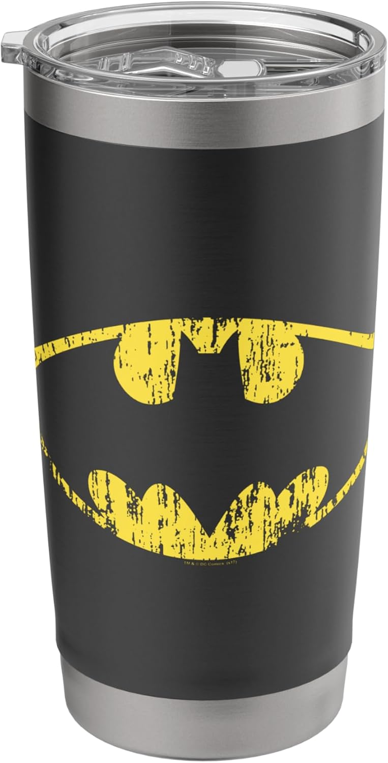 Batman Classic Logo Distressed Stainless Steel Insulated Tumbler