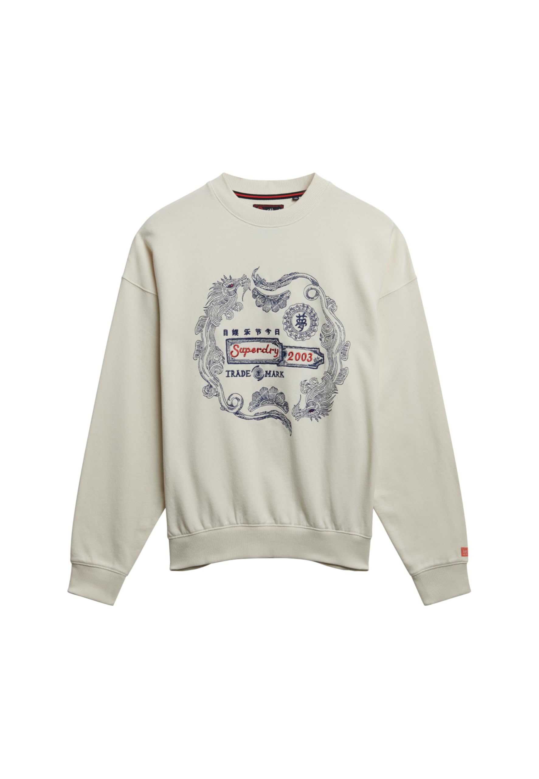 Superdry Damska bluza Tokyo Narrative Oversized Wollweiß 38