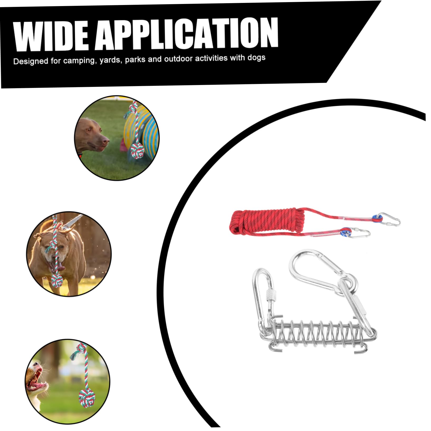 WOONEKY 1 Set per da Guinzaglio Resistente per attività all Sicuro e Facile da Usare per e Sport all Aria con