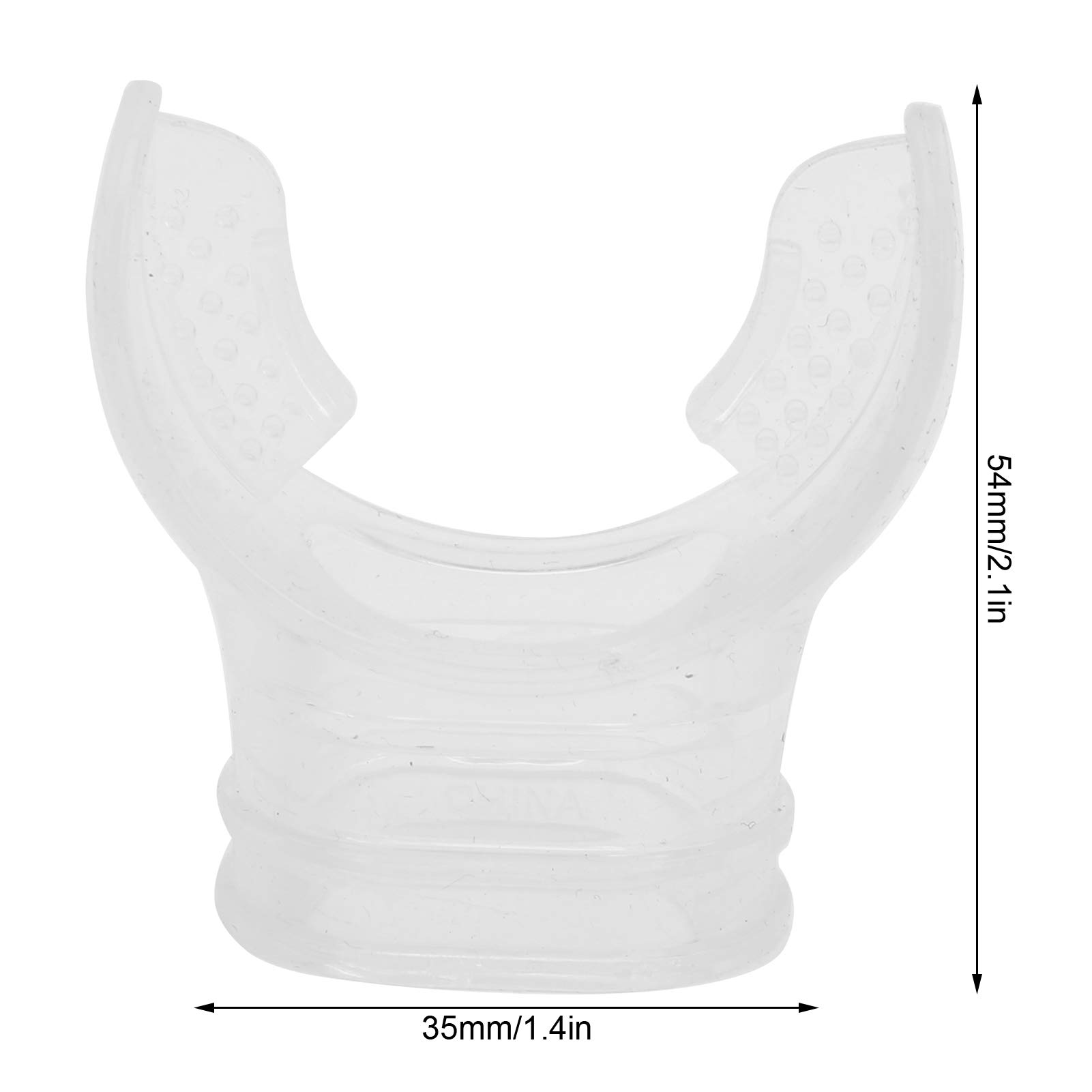 ZJchao Transparent Silicone Snorkel Mouthpiece, Transparent Silicone Mouthpieces, Non and Odorless Snorkel Replacement 4pcs U Shaped Design for Diving and Snorkeling