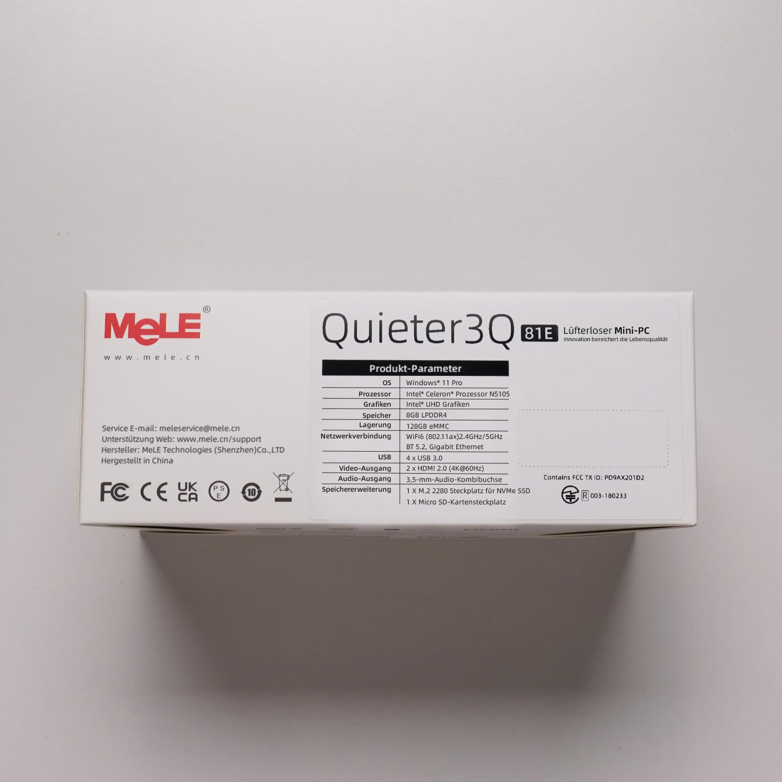 Mele Quieter3Q Mini PC senza ventola N5100 8GB 128GB piccolo desktop