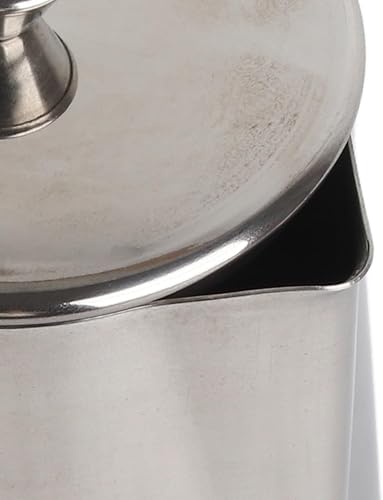 Miniatura 6 de Jarra espumadora de leche, taza de café de acero inoxidable con cubierta para latte Art Barista Jarra de vapor de leche Taza de jarra de leche