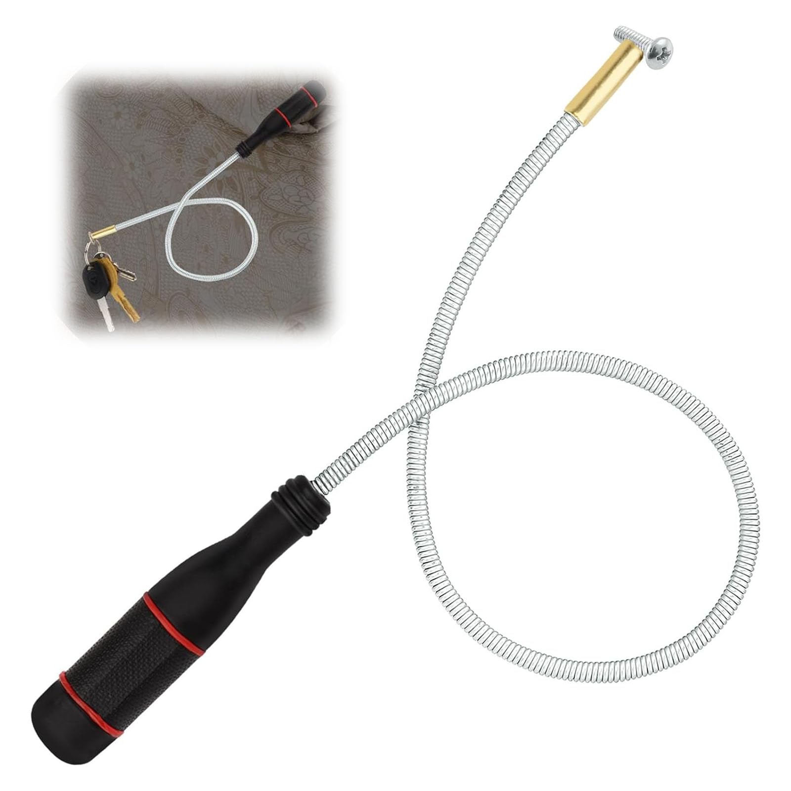 1PCS Magnetic Pickup Tool Strong Magnetic Pick Up Tools with Non-Slip Handle, Telescopic Magnetic Pickup Tool, Handheld Tool for Picking Up Small Parts and Metal Objects