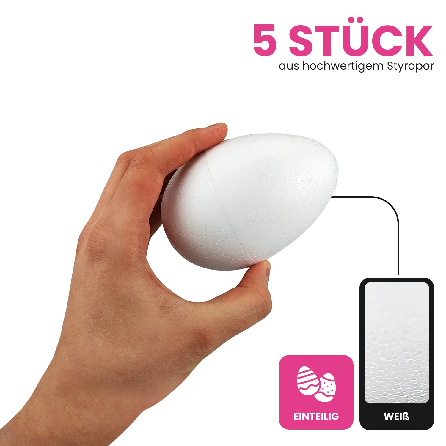 Piepschuim eieren, 6 cm, 50 stuks - Koop hier goedkoop