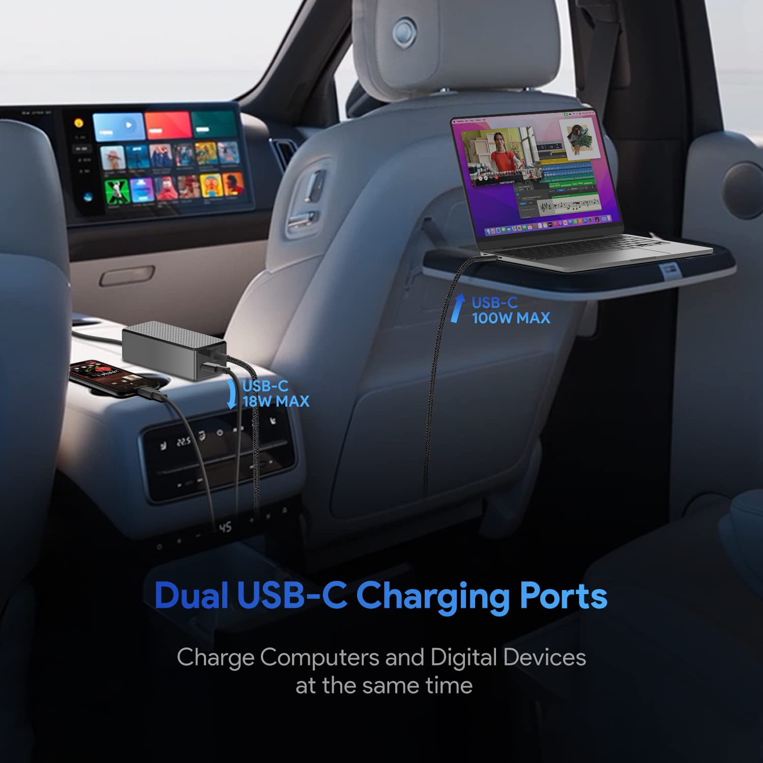can i charge my laptop from a cigarette lighter KFD 118W 100W 18W USB-C Laptop Charger Car Cigarette Lighter DC Adapter for  Nintendo Switch
