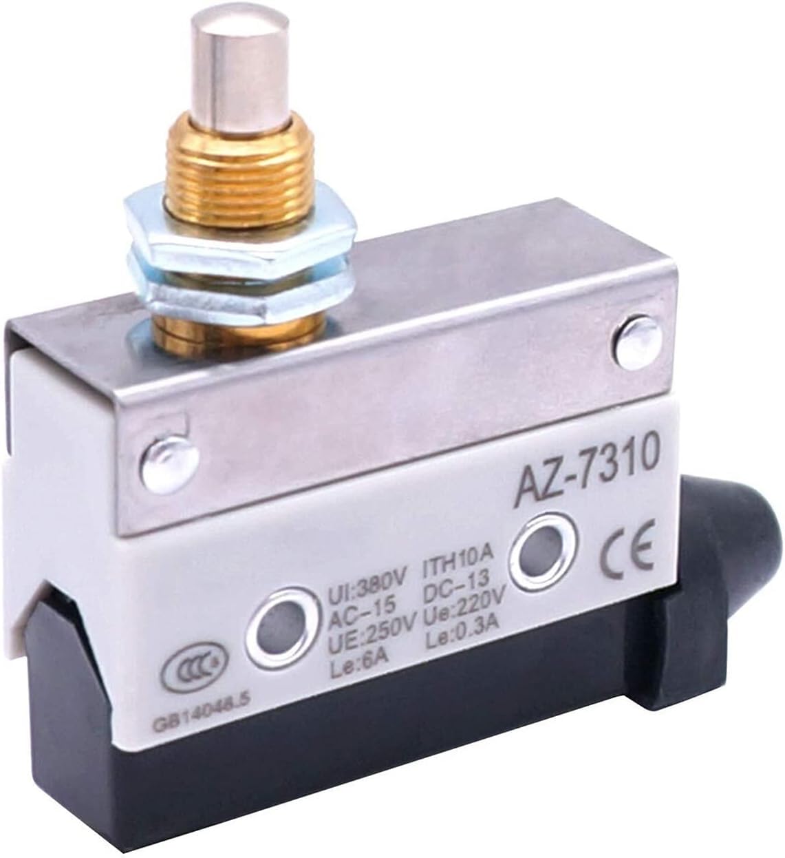 Switch Momentary Plunger Limit Switch 380V 10A 1NC+1NO Panel Mount Micro Switch AZ-7310