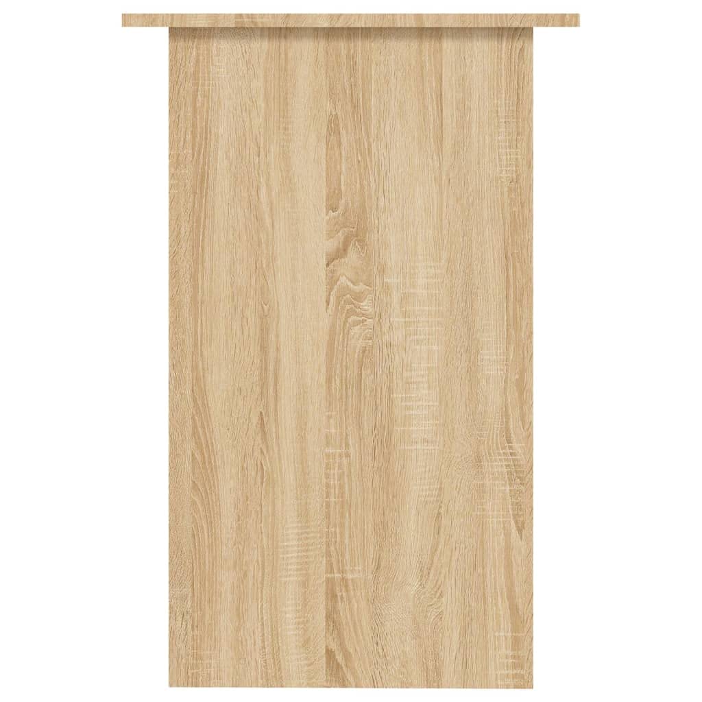 Scrivania in rovere Sonoma, 90 x 50 x 74 cm, con vano portaoggetti, salvaspazio, per ufficio, casa, camera dei bambini e ragazzi, postazione di lavoro per PC, ergonomica e facile da pulire