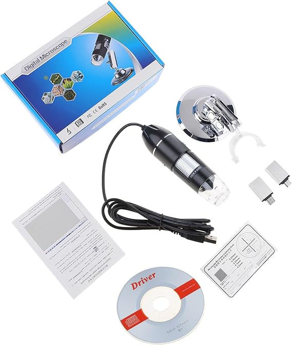 MEELYHOME 3in1 Digital Microscope 1600X Support PC Type