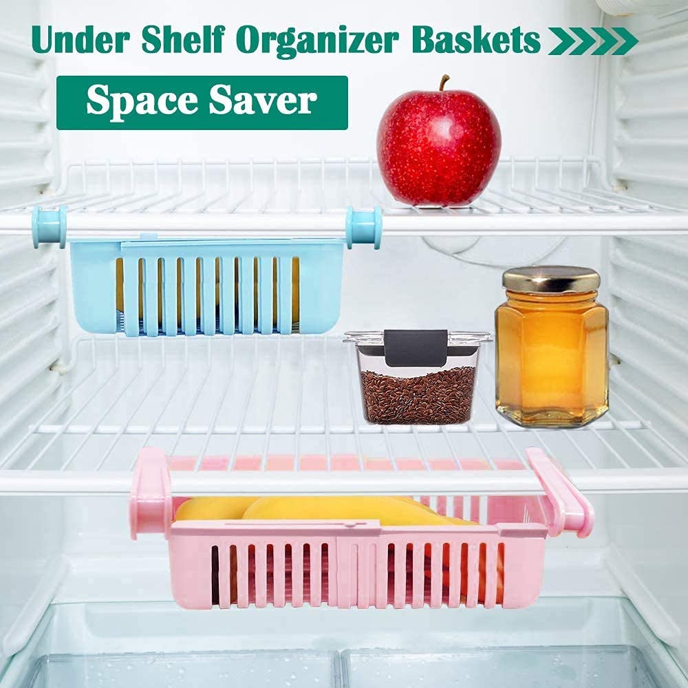 Buy Indian Kitchens 4 Pack Expandable Adjustable Fridge Storage Basket