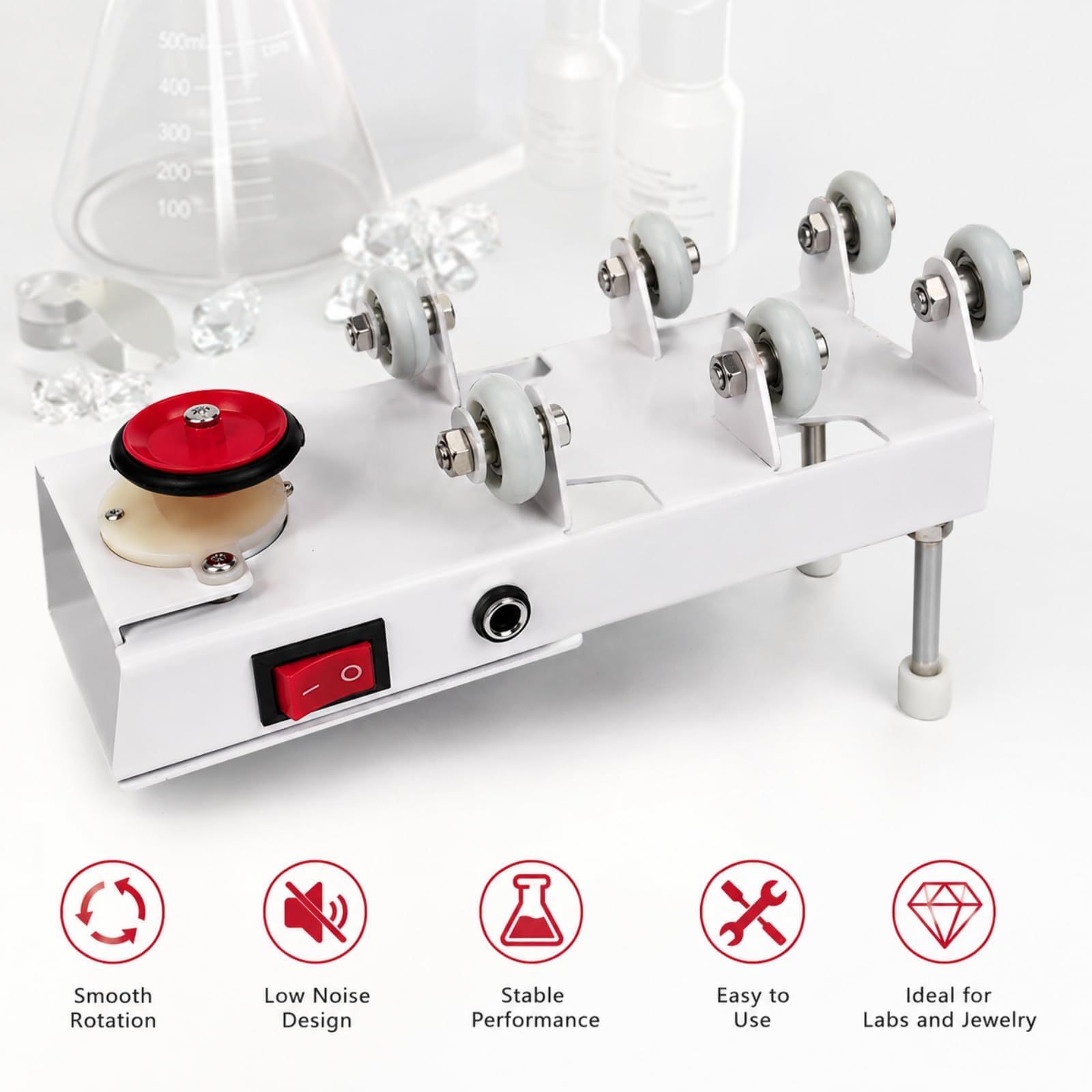 COYEUX Elektryczne mieszadło do samodzielnego montażu, urządzenie obrotowe DTF do butelek cylindrycznych o pojemności 500 ml do 1 l, mieszadło do jednej butelki do malowania i