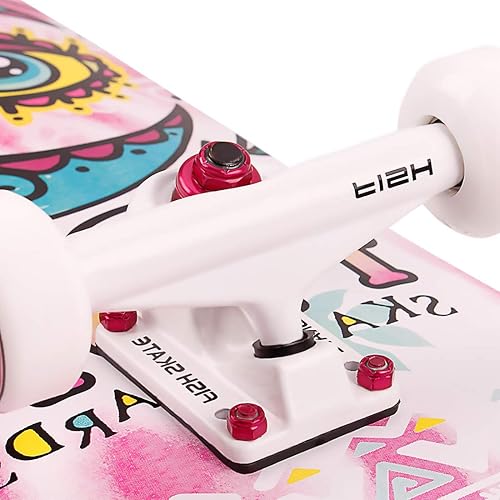 Miniatura 5 de FISH SKATEBOARDS Standard Skateboard, Complete Skateboard 31''x 8'', 7 Layer Canadian Maple Double Kick Deck Concave Cruiser Trick Skateboards for