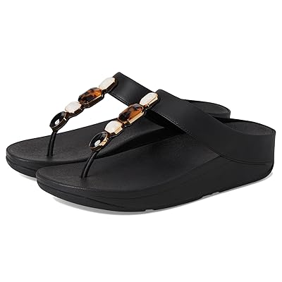 FitFlop Fino Multi Stone Leather Toe Post Sandals Women