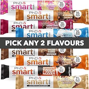 PhD Smart Protein Bars – Mix of 2 Flavours (Box of 10 Bars)