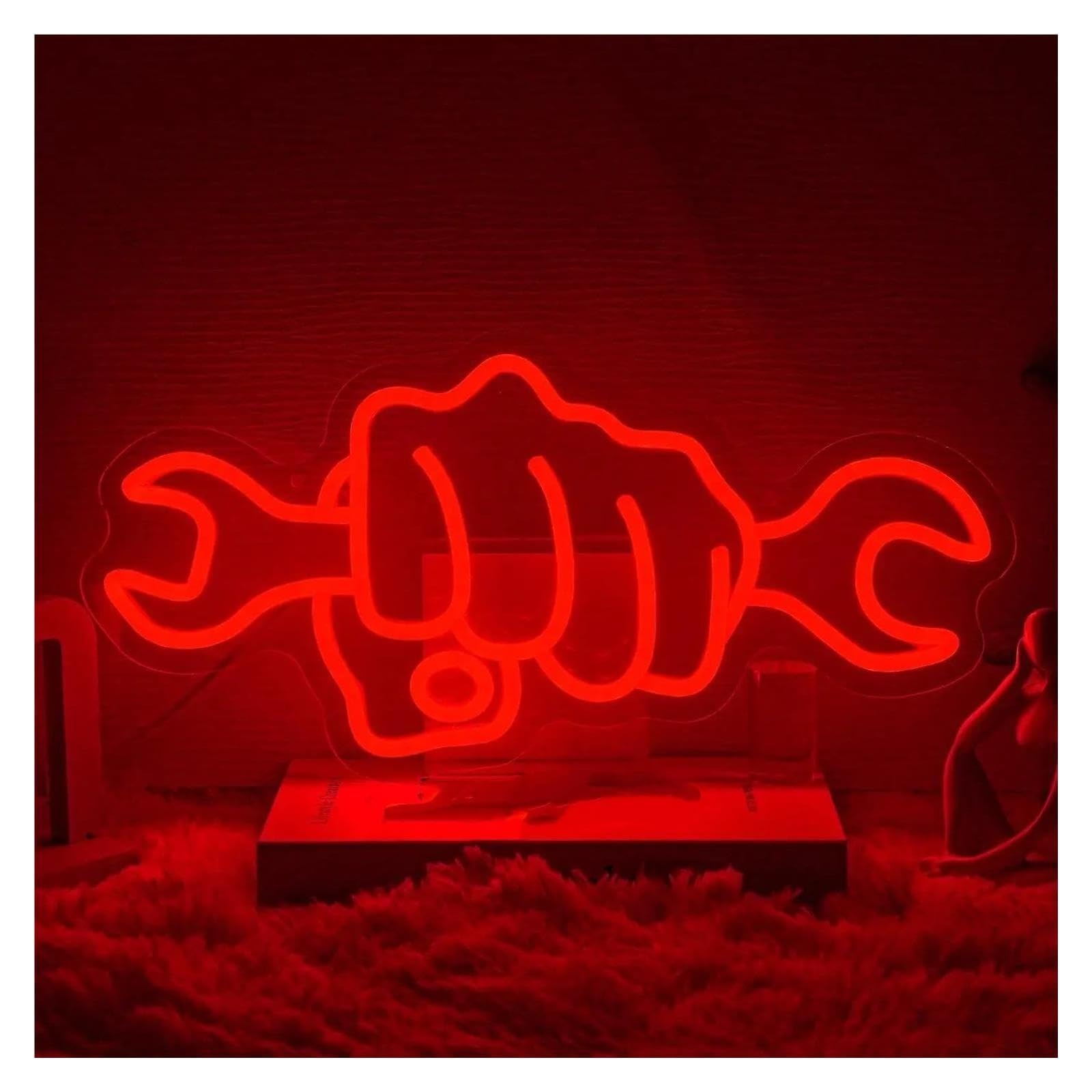 Insegna al Neon Insegna Al Neon Della Chiave Inglese