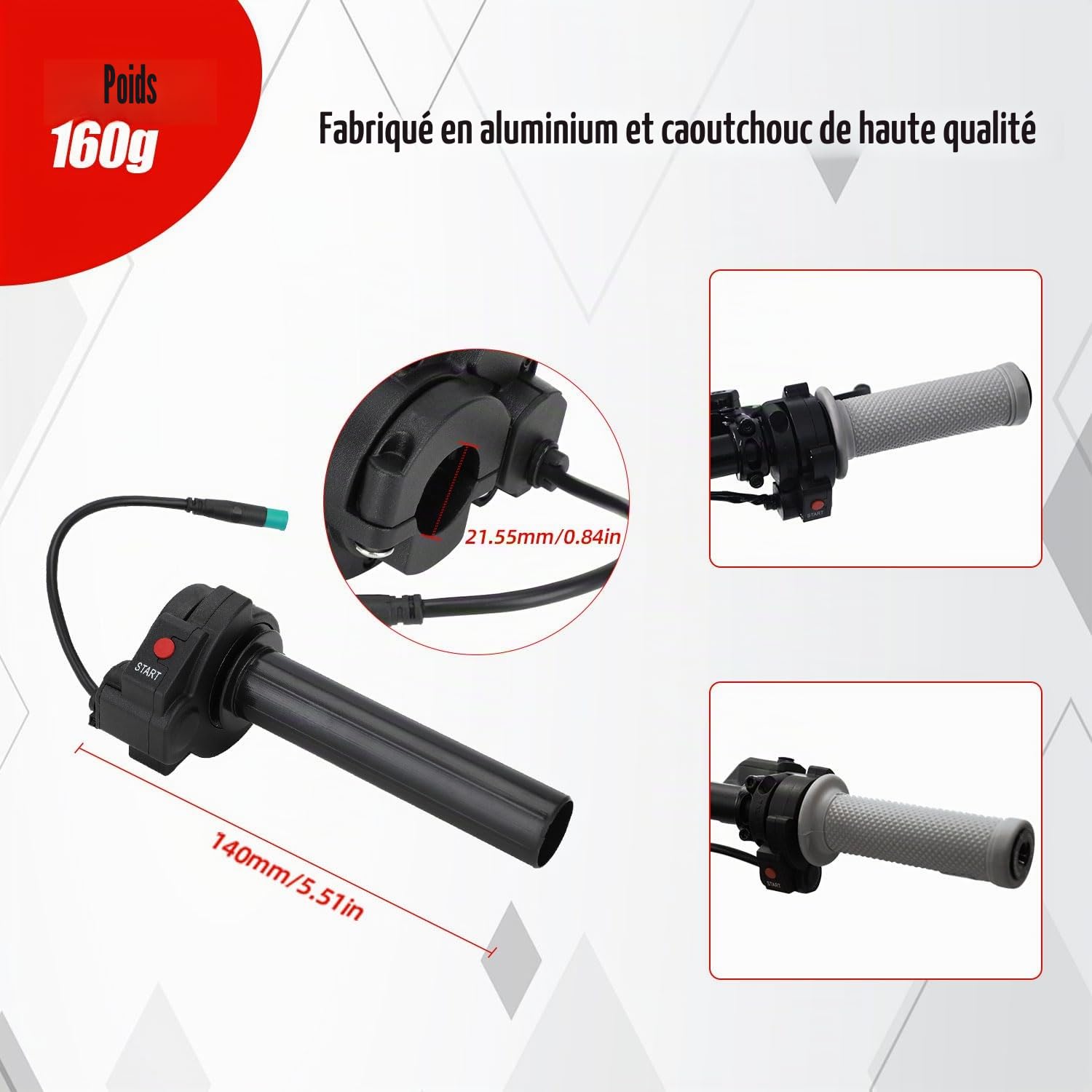 Poignée Accelerateur Moto,Accelerateur Moto Poignée Accélérateur-Noir | de Vélo Electrique pour Talaria Sting Talaria Sting MX4/MX5