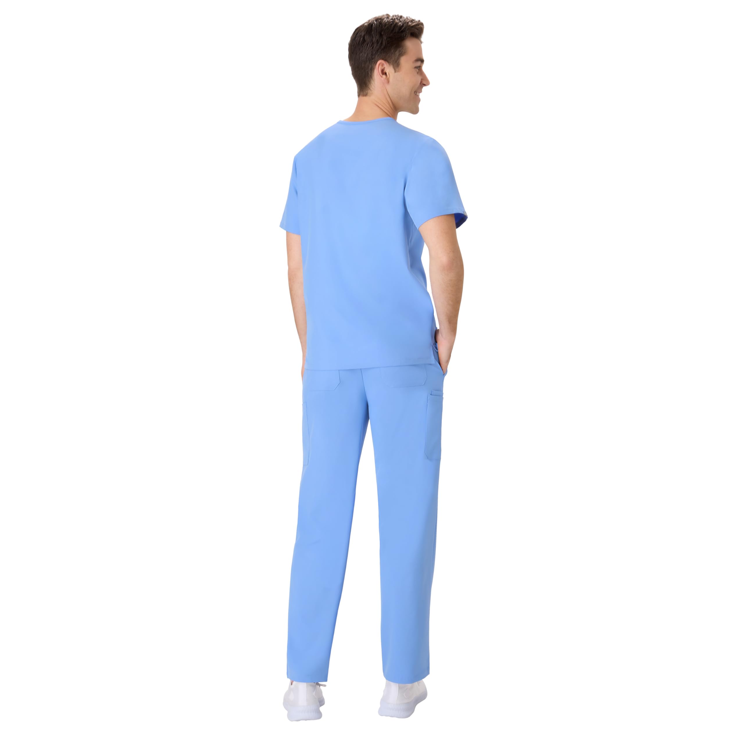 Hanes Herren Kasacks Set Medizinischer Kittel mit Taschen Feuchtigkeitstransport Gesundheitskleidung für Männer