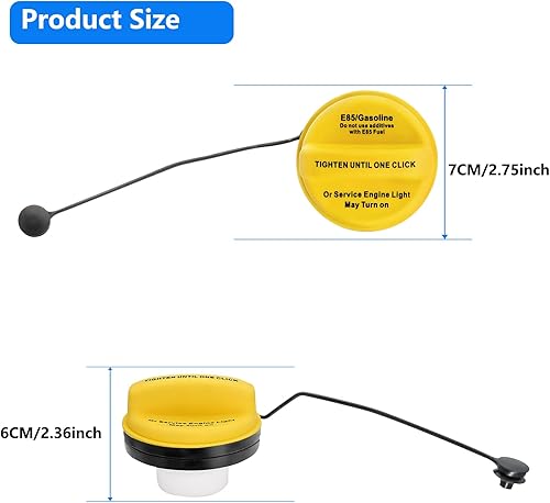 Miniatura 3 de Tapa de gasolina, tapa de gasolina para depósito de combustible de repuesto GT359 22921366 compatible con Cadillac-Escalade ESV, Chevy-Express 1500