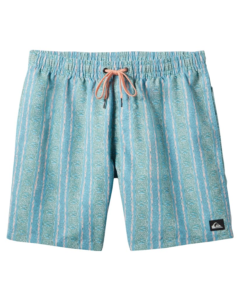 Quiksilver Men's Standard Remade Mix 17Nb Elastic Waist Volley Swim Trunk, Alaskan Blue